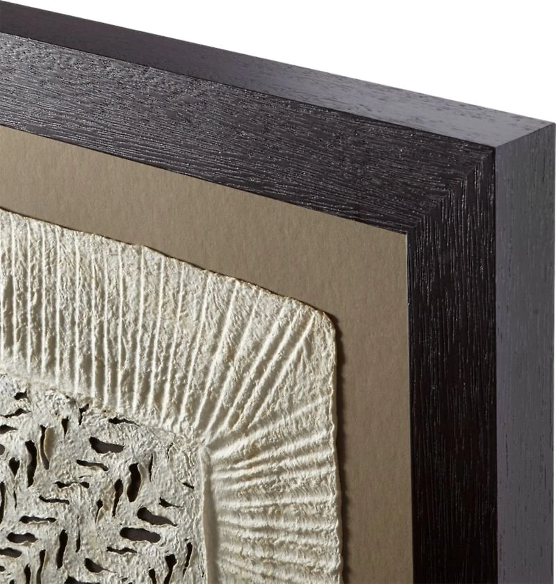 "Circulo de Papel" Framed Hand-Crafted Paper Wall Art 43"x43" by Julio Laja Chichicaxtle