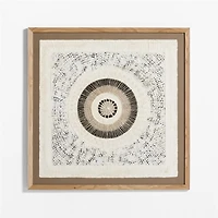 "Circulo de Papel" by Julio Laja Chichicaxtle 43"x43" in White Oak Frame Hand-Crafted Paper Wall Art