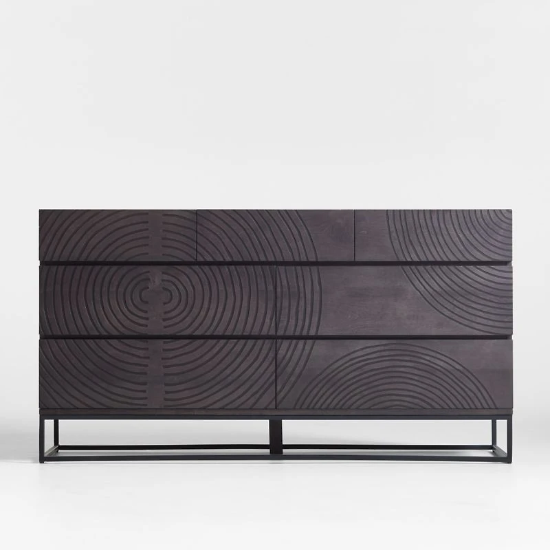 Circulus Black 7-Drawer Dresser