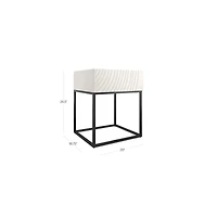 Circulus Dove White Wood Nightstand