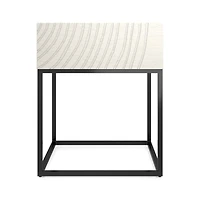 Circulus Dove White Wood Nightstand