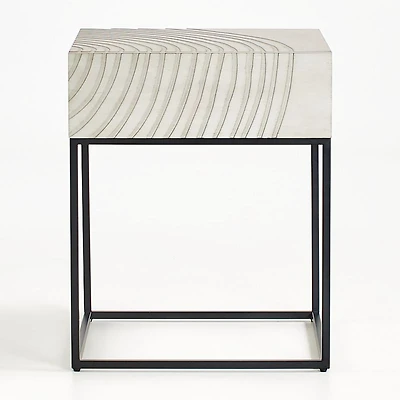 Circulus Dove White Wood Nightstand