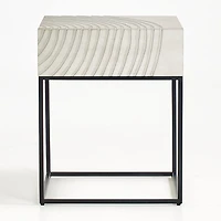 Circulus Dove White Wood Nightstand