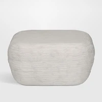 Cirri White Concrete 31.5" Rounded Square Coffee Table