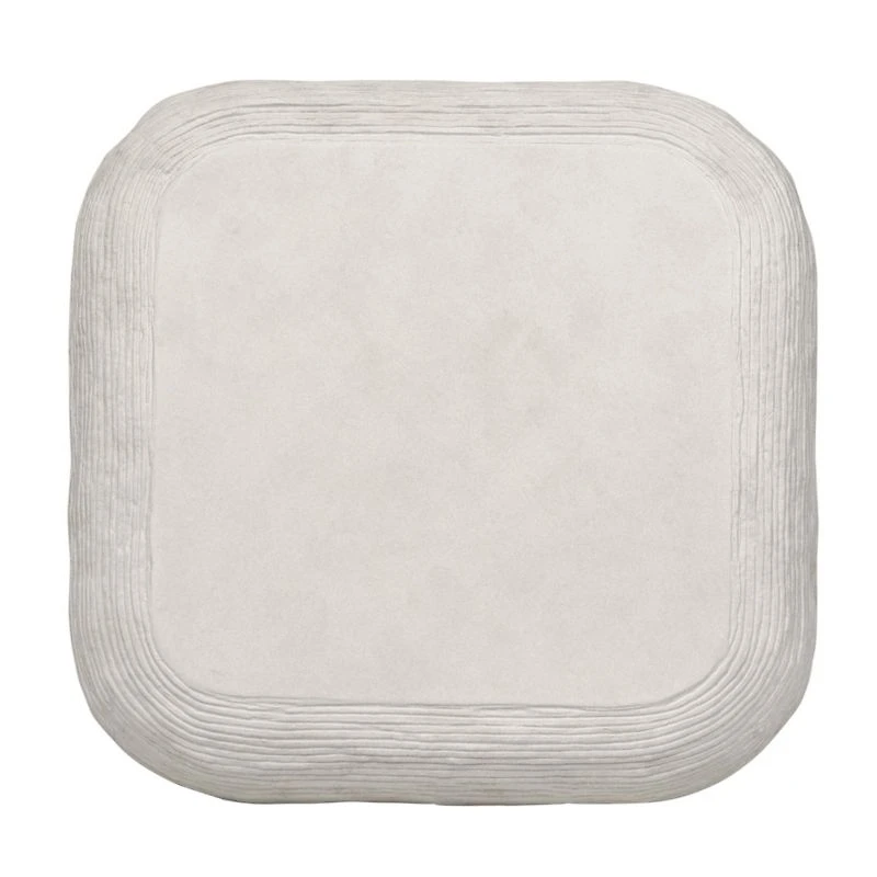 Cirri White Concrete 31.5" Rounded Square Coffee Table