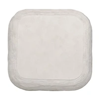 Cirri White Concrete 31.5" Rounded Square Coffee Table