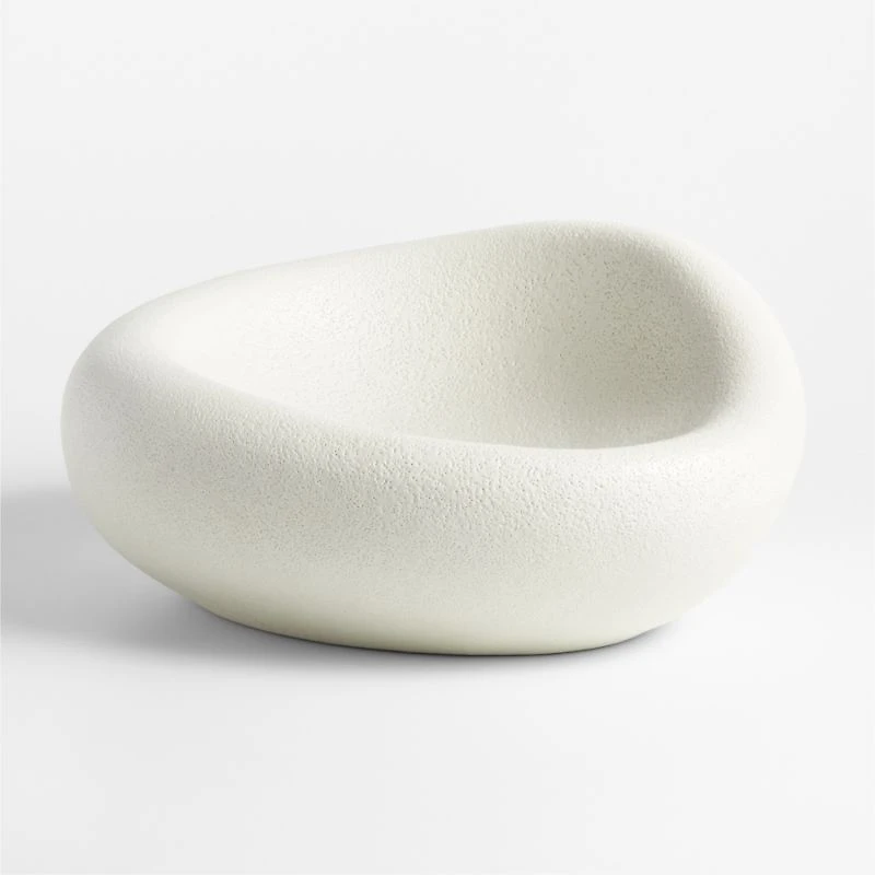 Cirro White Ceramic Centerpiece Bowl 16"