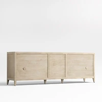 Clairemont 89" Natural Wood Storage Media Console