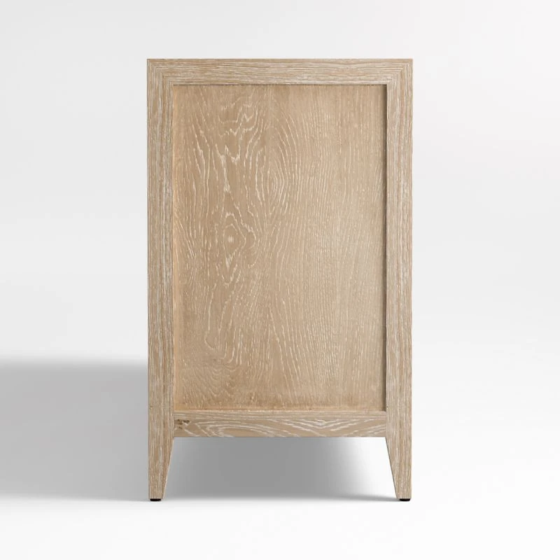 Clairemont 89" Natural Wood Storage Media Console