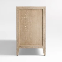 Clairemont 89" Natural Wood Storage Media Console