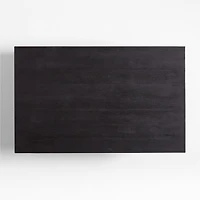 Clairemont Ebonized Oak Wood 48" Rectangular Coffee Table with Shelf