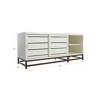 Clapboard 60" White Media Console