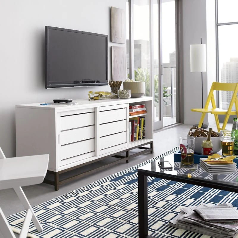 Clapboard 60" White Media Console