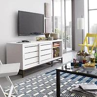 Clapboard 60" White Media Console
