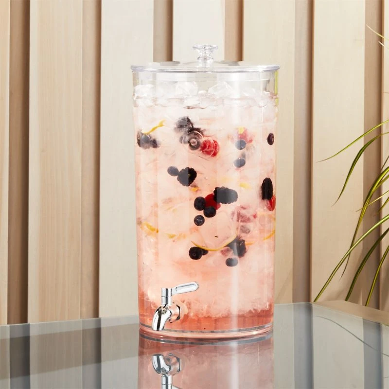 Claro 1.45-Gallon Acrylic Drink Dispenser with French Kitchen Stand