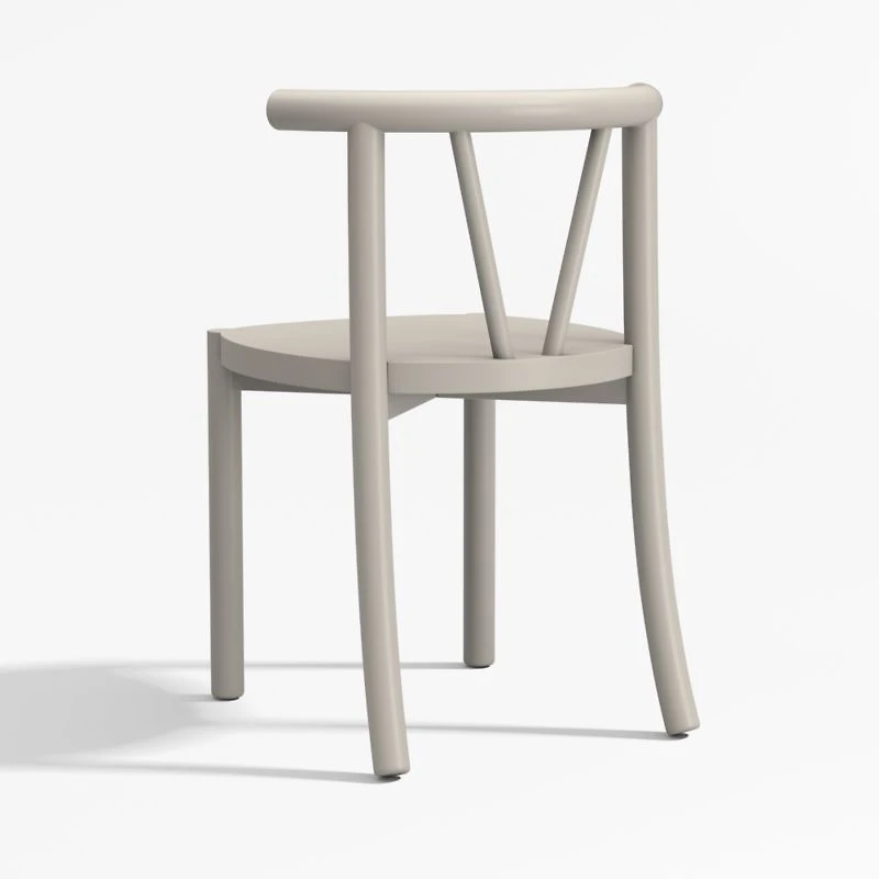 Classic Cozy Grey Wood Kids Play Chair