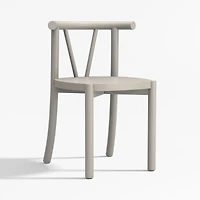 Classic Cozy Grey Wood Kids Play Chair