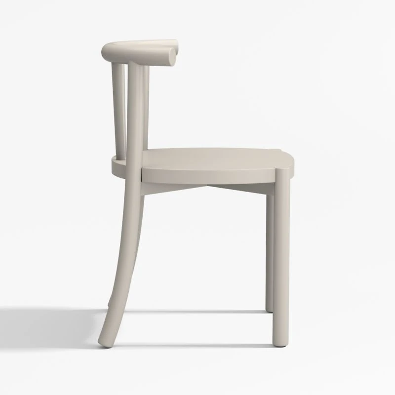 Classic Cozy Grey Wood Kids Play Chair