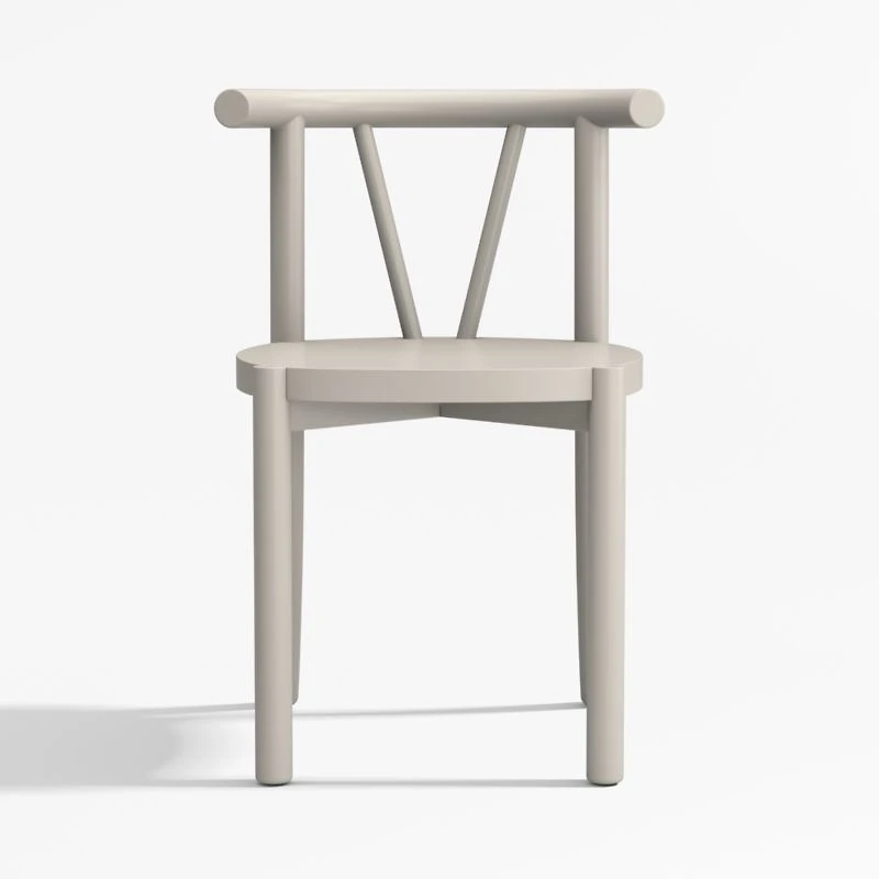 Classic Cozy Grey Wood Kids Play Chair