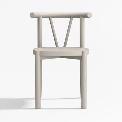 Classic Cozy Grey Wood Kids Play Chair