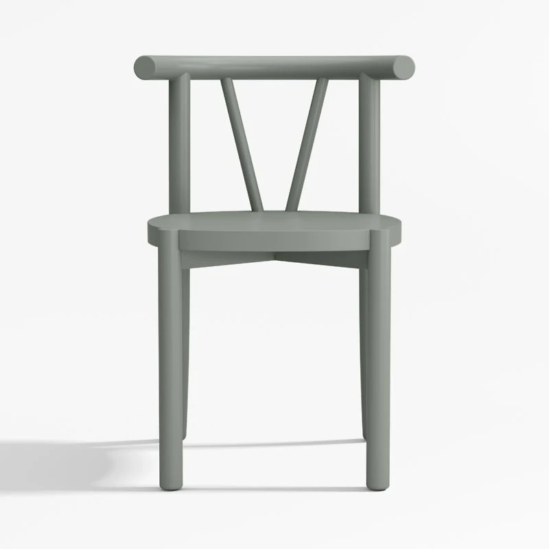 Classic Laurel Green Wood Kids Play Chair