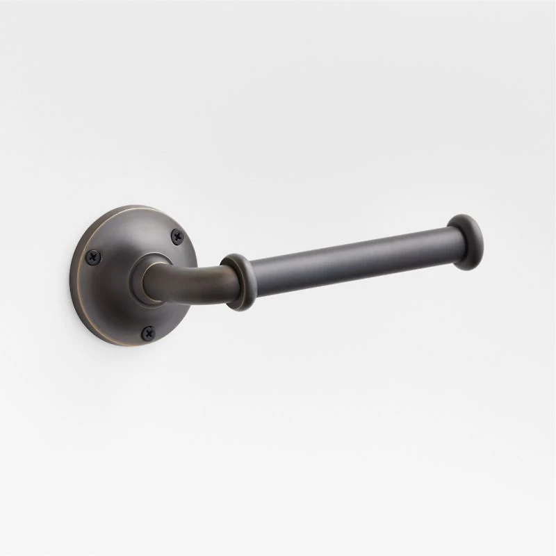 Classic Round Brushed Bronze Wall-Mounted Toilet Paper Holder