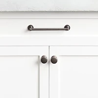 Classic 4" Round Brushed Bronze Cabinet Drawer Bar Pull