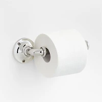 Classic Round Polished Chrome Wall-Mounted Toilet Paper Holder