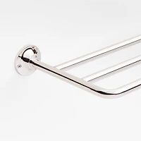 Classic Round Polished Chrome Wall-Mounted Bathroom Towel Rack
