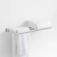 Classic Round Polished Chrome Wall-Mounted Bathroom Towel Rack