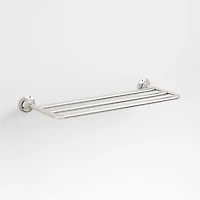 Classic Round Polished Chrome Wall-Mounted Bathroom Towel Rack