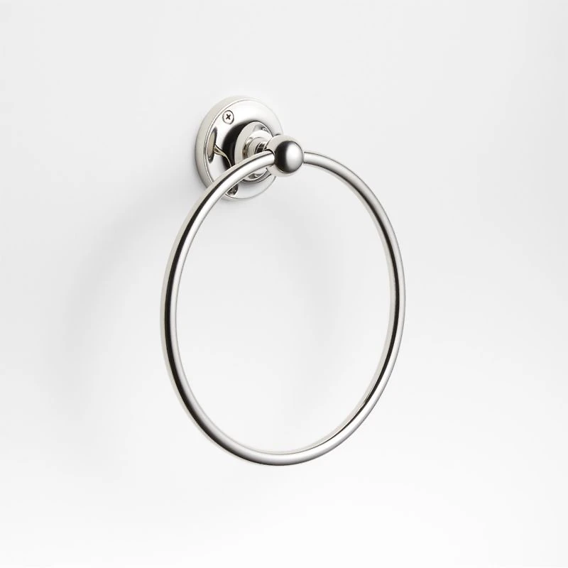 Classic Round Polished Chrome Bathroom Hand Towel Ring