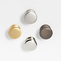 Classic Round Brushed Brass Cabinet Knob