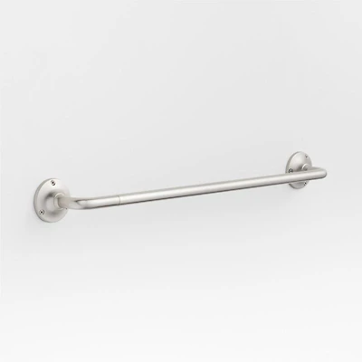 Classic Round Brushed Nickel Bath Towel Bar 24"