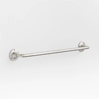 Classic Round Brushed Nickel Bath Towel Bar 24"