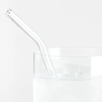 Clear Glass Straws, Set of 4