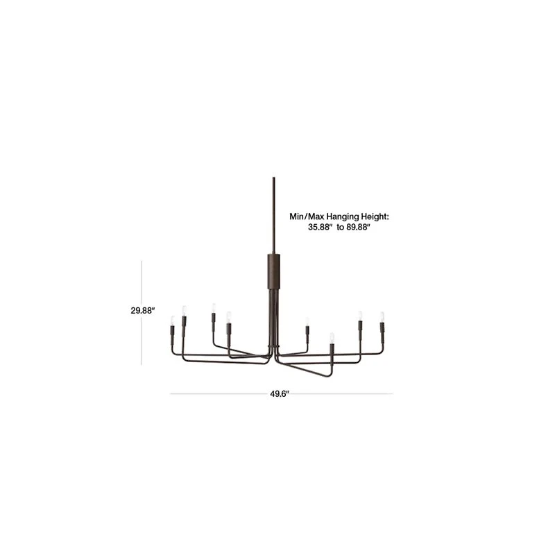 Clive 8-Arm Bronze Chandelier Light
