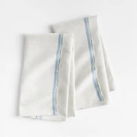 Clovis Blue Edge Cotton Dish Towels, Set of 2