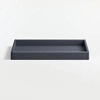 Classic Deep Navy Blue Wood Baby Changing Table Topper
