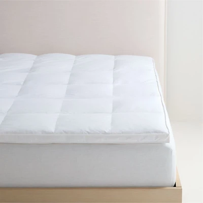 Classic Organic Cotton Queen Down Feather Mattress Topper