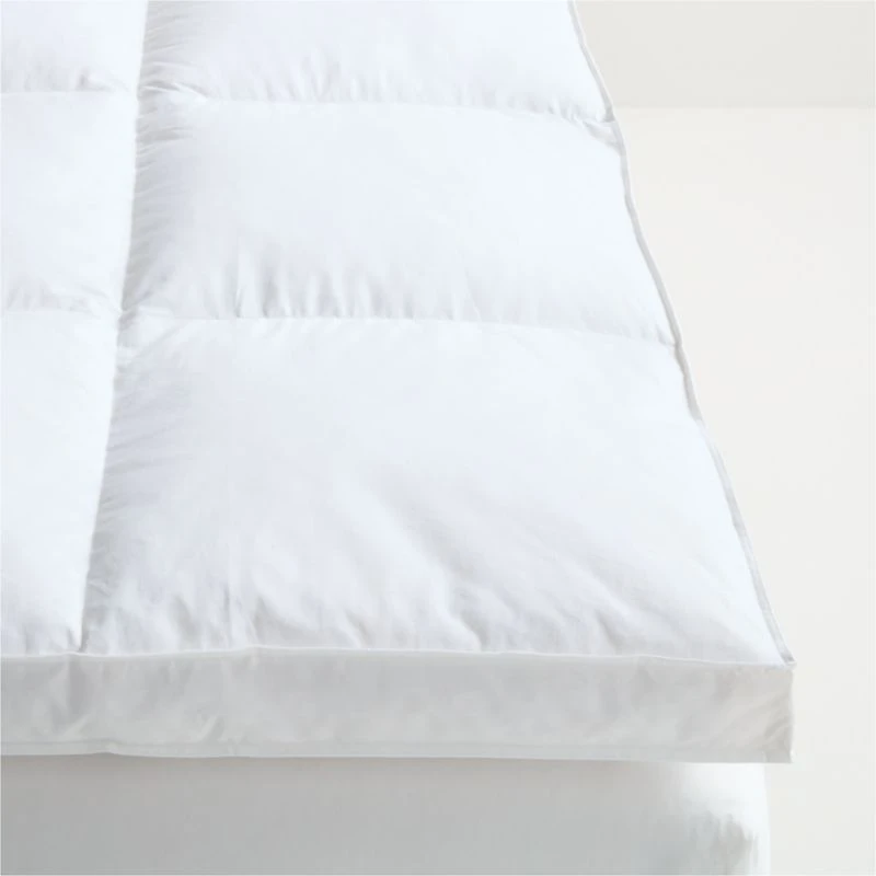Classic Organic Cotton Queen Down Feather Mattress Topper