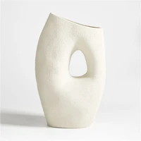 Clyborne Textured White Ceramic Vase 16"