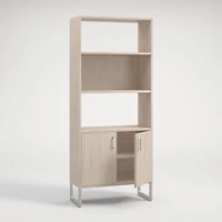 Clybourn Pickled Oak 32" Storage Bookcase