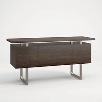 Clybourn Charcoal Cherry Executive Desk