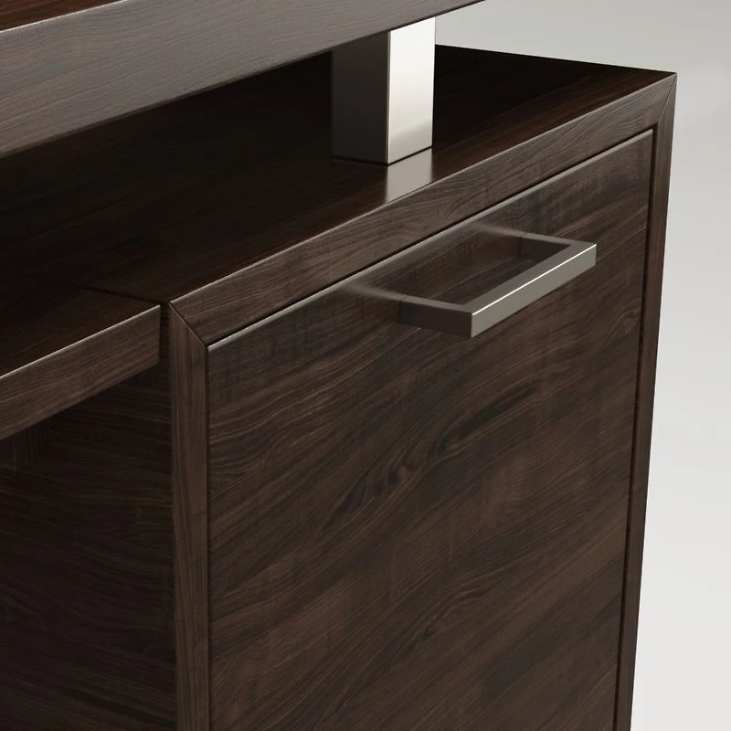 Clybourn Charcoal Cherry Executive Desk