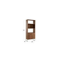 Clybourn 32" Walnut Storage Bookcase