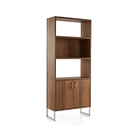 Clybourn 32" Walnut Storage Bookcase