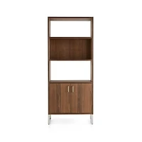 Clybourn 32" Walnut Storage Bookcase