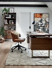 Clybourn 32" Walnut Storage Bookcase