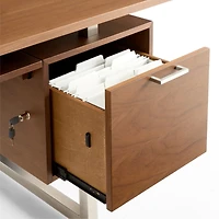 Clybourn Walnut Executive Desk